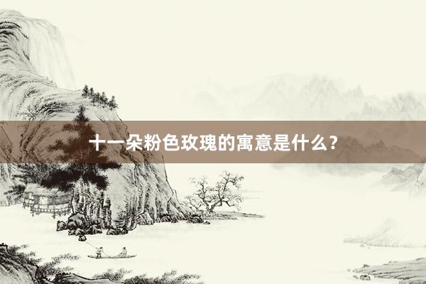 十一朵粉色玫瑰的寓意是什么？